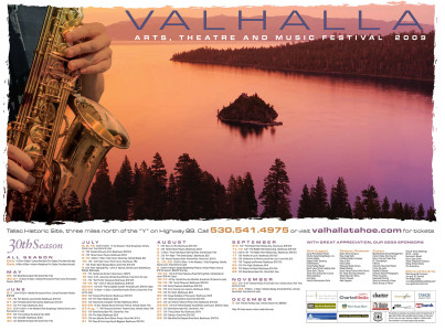 valhalla art music and theatre festival poster 2009